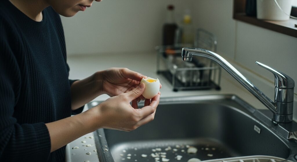 卵の鮮度で剥きやすさが変わる：簡単チェック