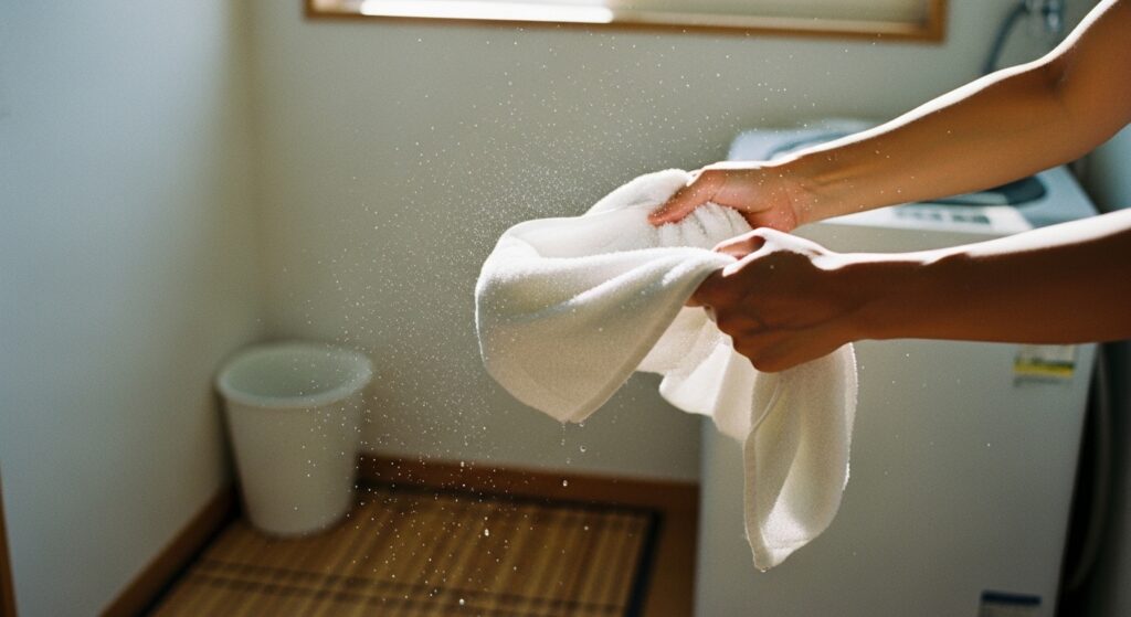なぜタオルはゴワゴワになるのか？原因は「空気が消える」から